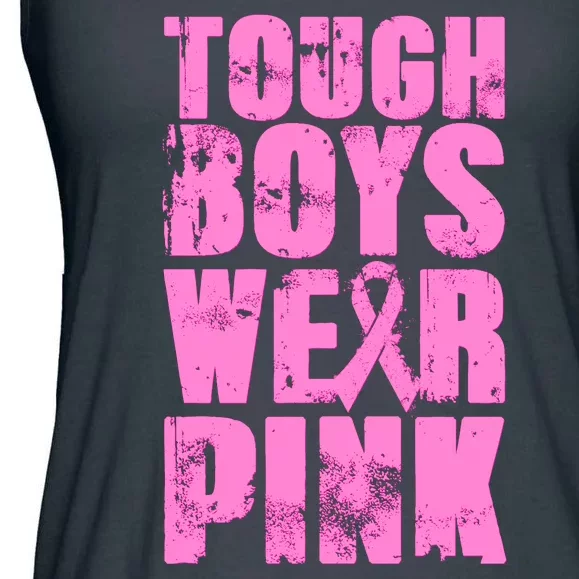 Tough Boyz Wear Pink Support Breast Cancer Awareness Ladies Essential Flowy Tank