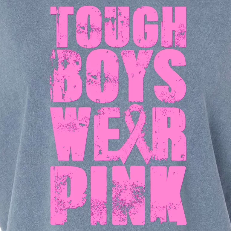 Tough Boyz Wear Pink Support Breast Cancer Awareness Garment-Dyed Women's Muscle Tee