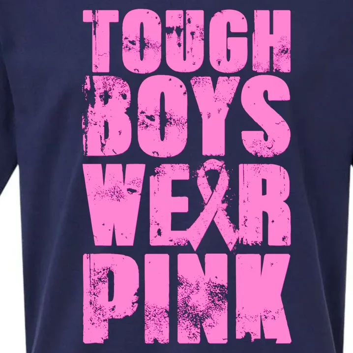 Tough Boyz Wear Pink Support Breast Cancer Awareness Sueded Cloud Jersey T-Shirt