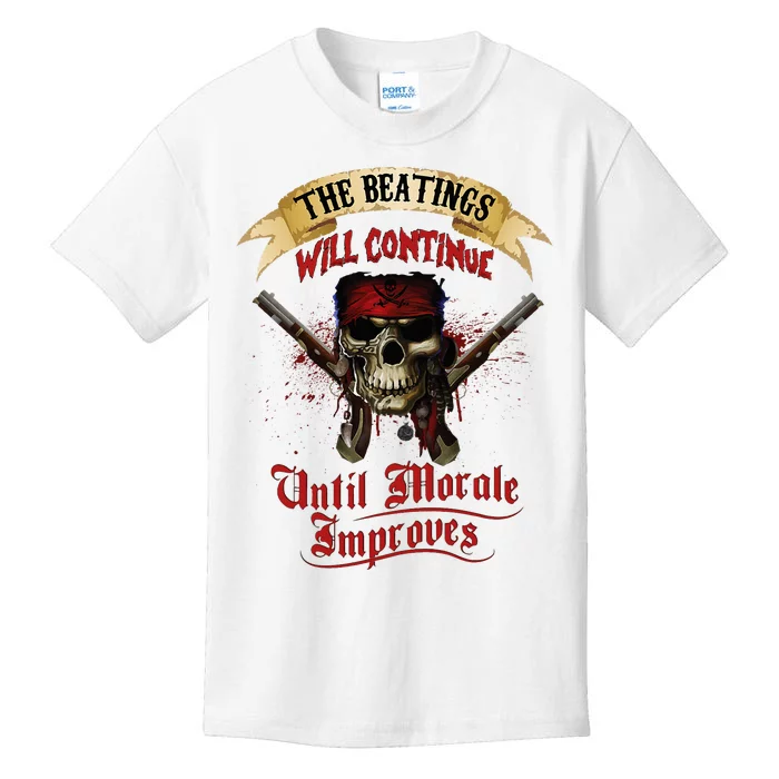 The Beatings Will Continue Until Morale Improves Kids T-Shirt