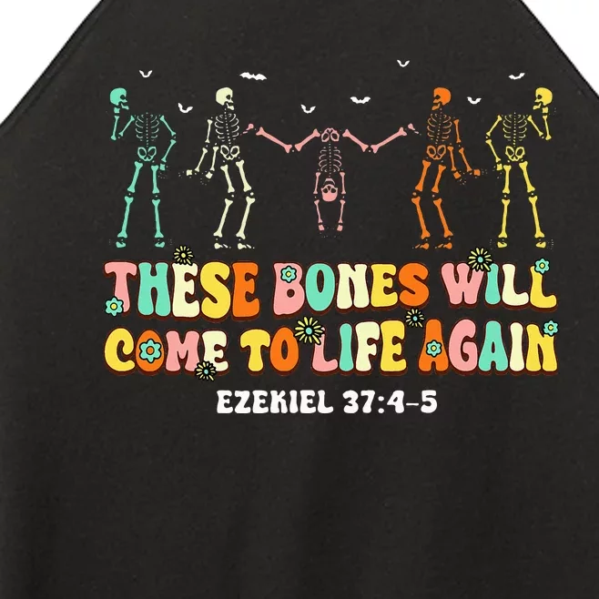 These Bones Will Come To Life Again Ezekiel 3745 Christian Women’s Perfect Tri Rocker Tank