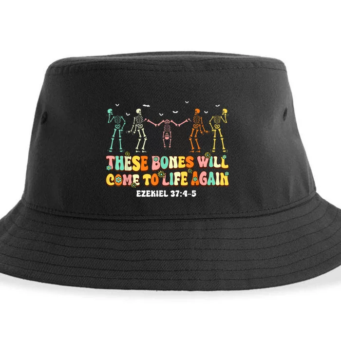 These Bones Will Come To Life Again Ezekiel 37:45 Christian Sustainable Bucket Hat