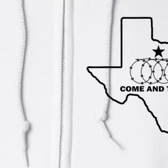 Texas Barbed Wire Come And Take It Full Zip Hoodie