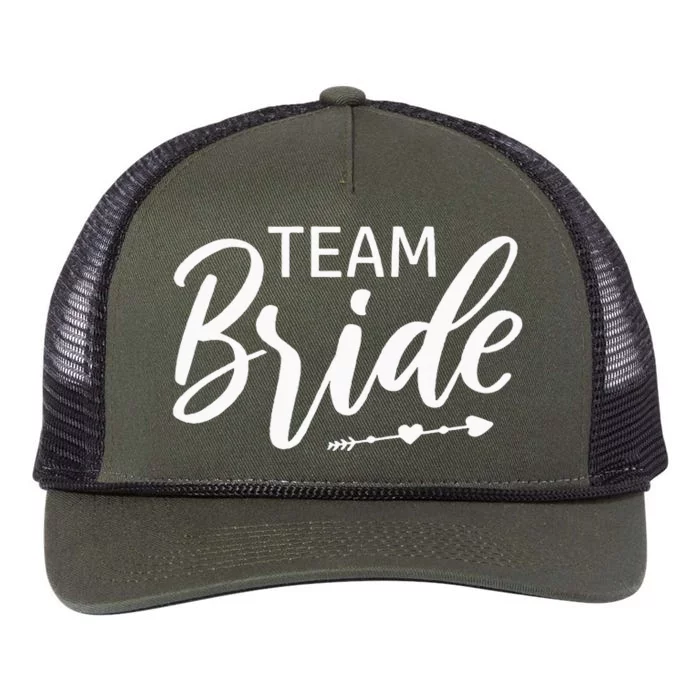 Team Bride Wedding Party Retro Rope Trucker Hat Cap