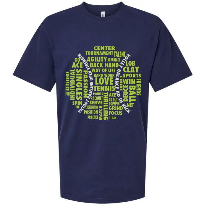 Tennis Ball Word Cloud Shirts Cool Tennis Players Sueded Cloud Jersey T-Shirt