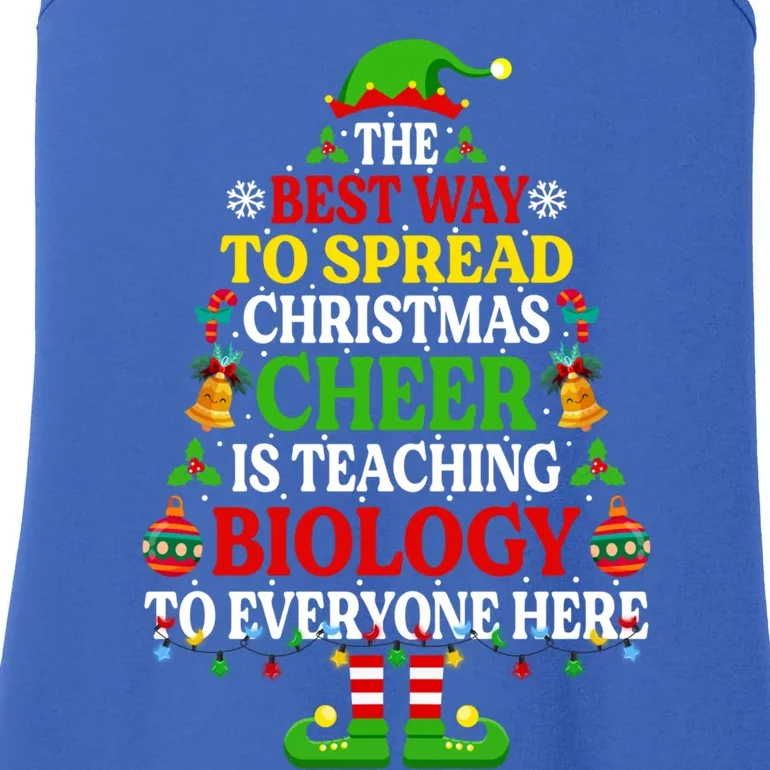 The Best Way To Spread Christmas Cheer Is Teaching Biology Gift Ladies Essential Tank