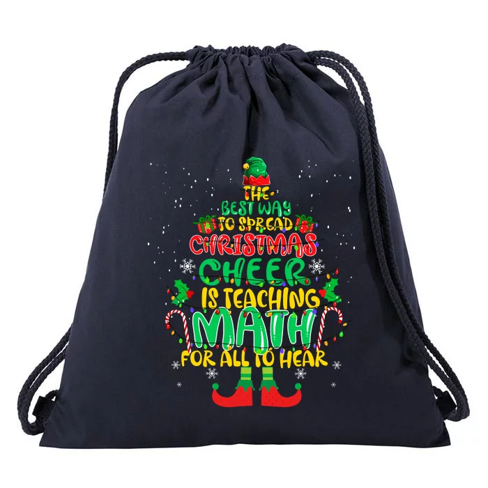 The Best Way To Spread Christmas Cheer Is Teaching Math Drawstring Bag