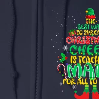 The Best Way To Spread Christmas Cheer Is Teaching Math Full Zip Hoodie