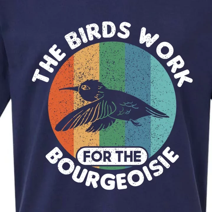 The Birds Work For The Bourgeoisie Bird Sueded Cloud Jersey T-Shirt