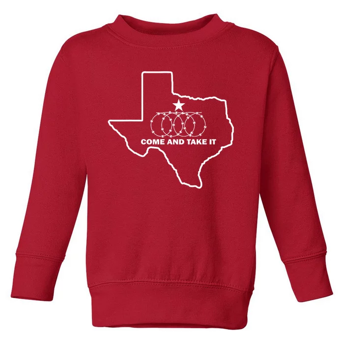 Texas Barbed Wire Come And Take It Toddler Sweatshirt