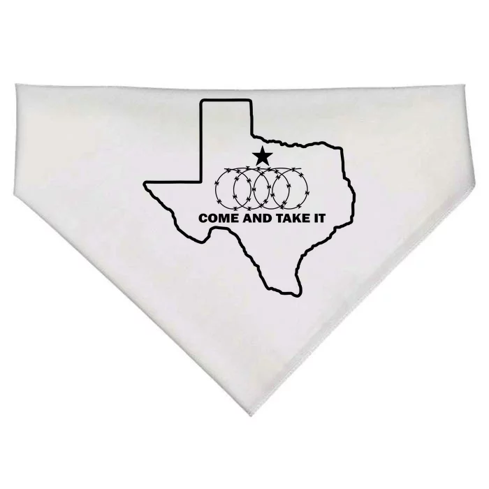 Texas Barbed Wire Come And Take It USA-Made Doggie Bandana