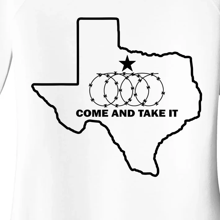 Texas Barbed Wire Come And Take It Women's Perfect Tri Tunic Long Sleeve Shirt