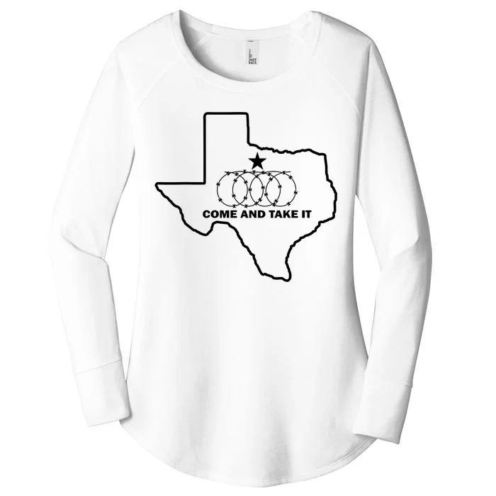 Texas Barbed Wire Come And Take It Women's Perfect Tri Tunic Long Sleeve Shirt