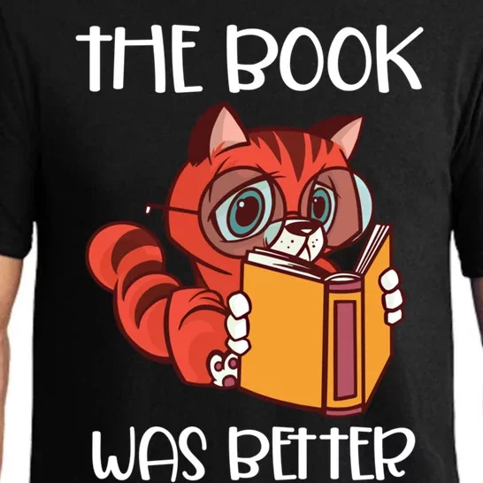 The Book Was Better Meaningful Gift Reading Lover Glasses Cat And Book Gift Pajama Set