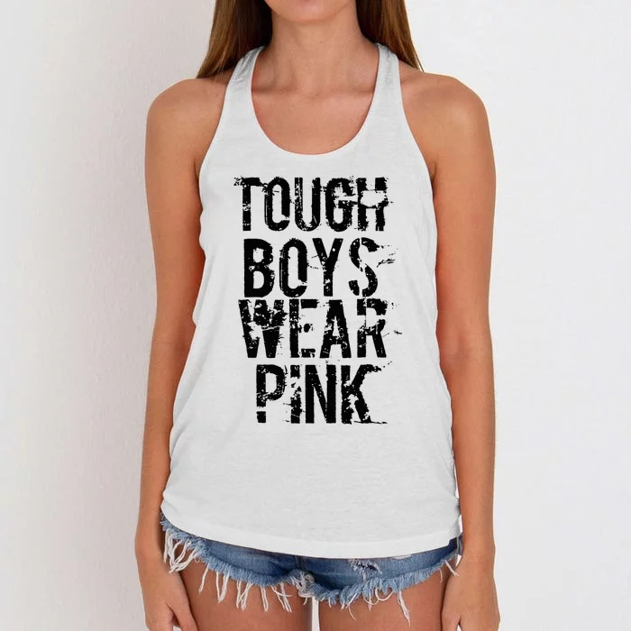 Tough Boy Wear P.I.N..K Women's Knotted Racerback Tank