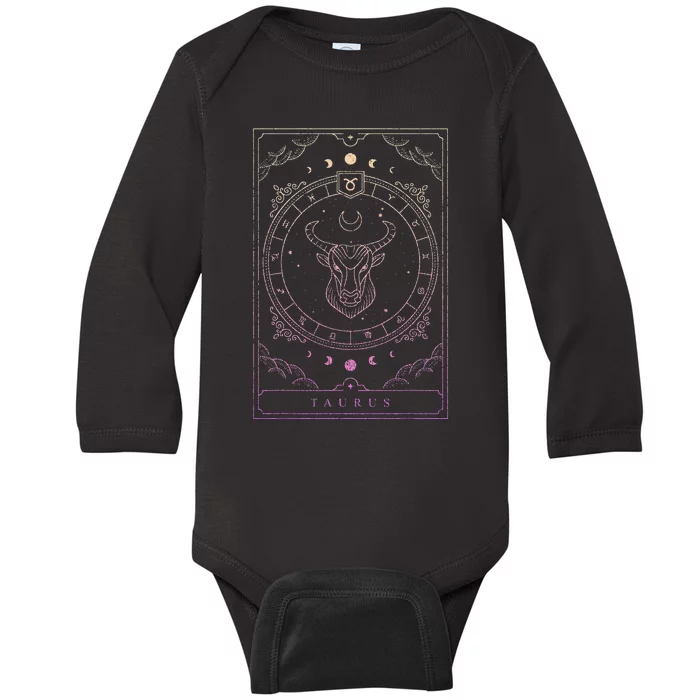 Taurus Birthday Zodiac Sign Astrology Taurus Baby Long Sleeve Bodysuit