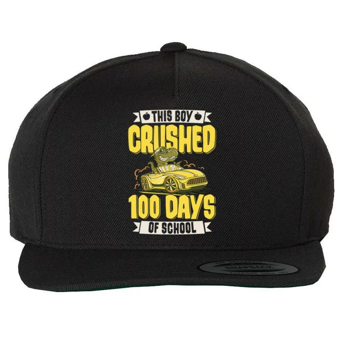 This Crushed 100 Days Of School Kindergarten Saying Gift Wool Snapback Cap