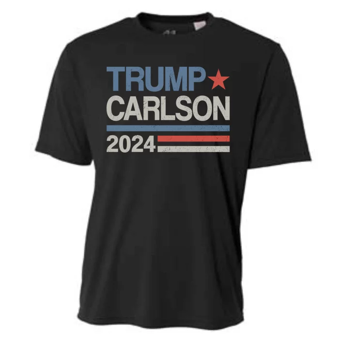 Trump Carlson 2024 President Election Pro America US Flag Cooling Performance Crew T-Shirt