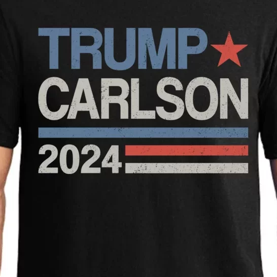 Trump Carlson 2024 President Election Pro America US Flag Pajama Set