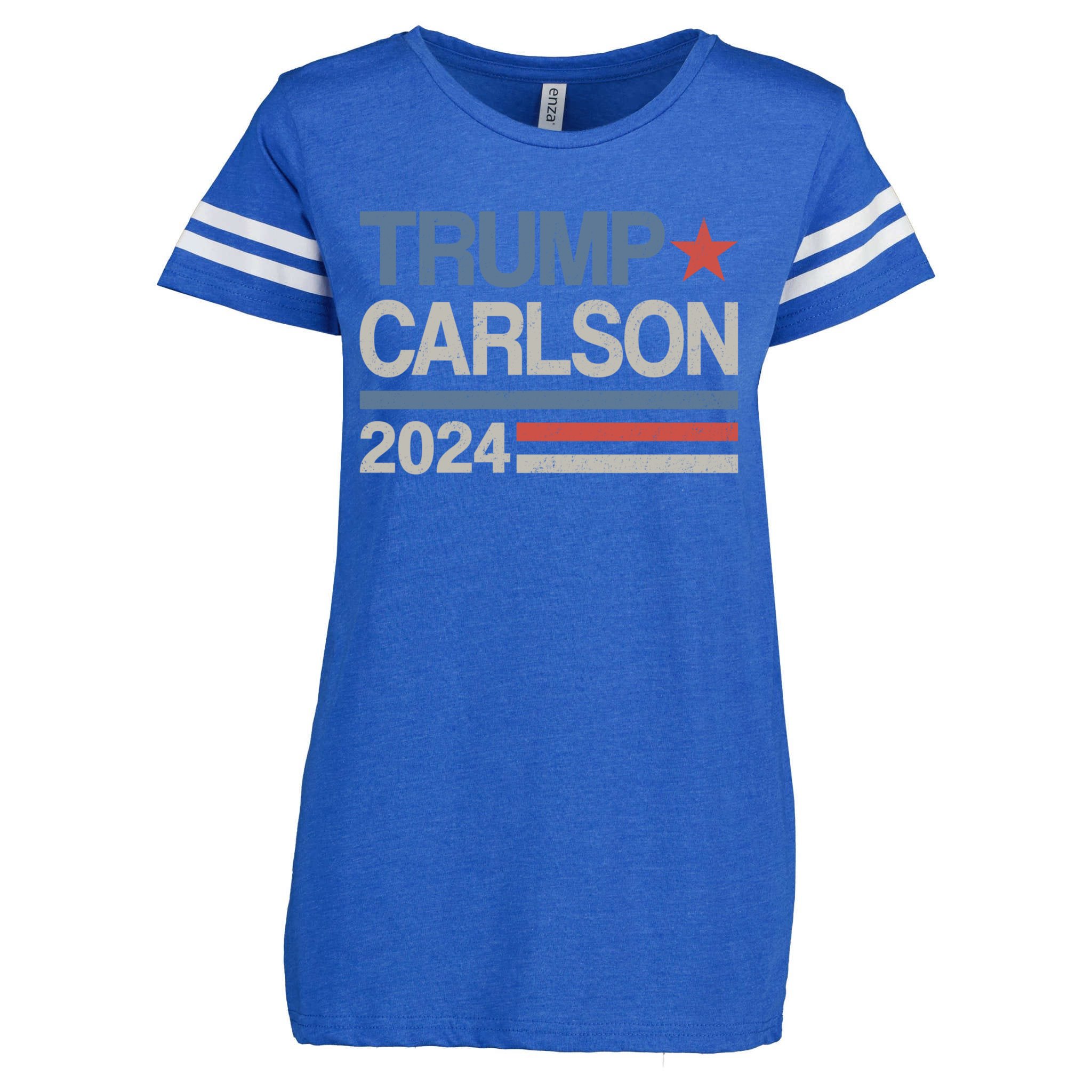 Trump Carlson 2024 President Election Pro America US Flag Enza Ladies ...