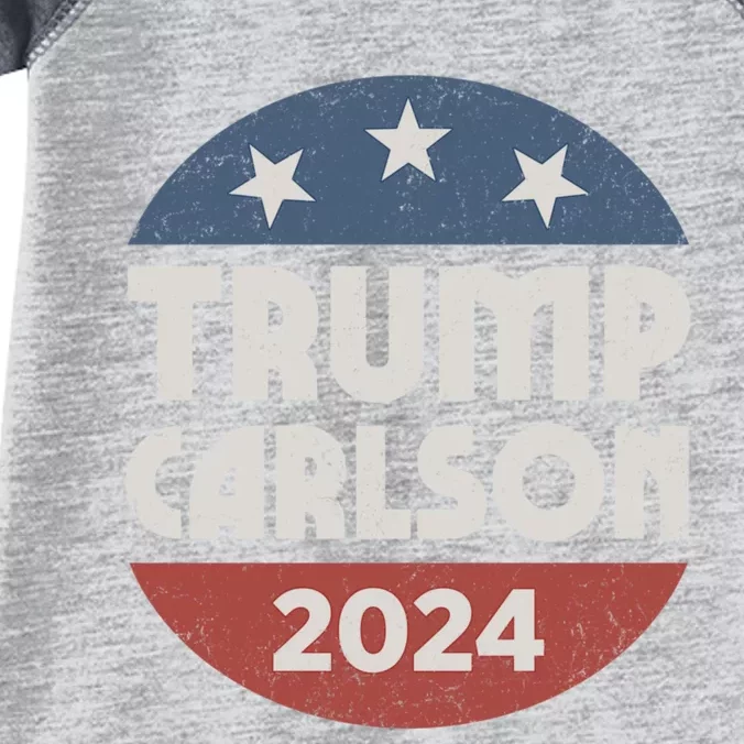 Trump Carlson 2024 President Election Pro America US Flag Infant Baby Jersey Bodysuit