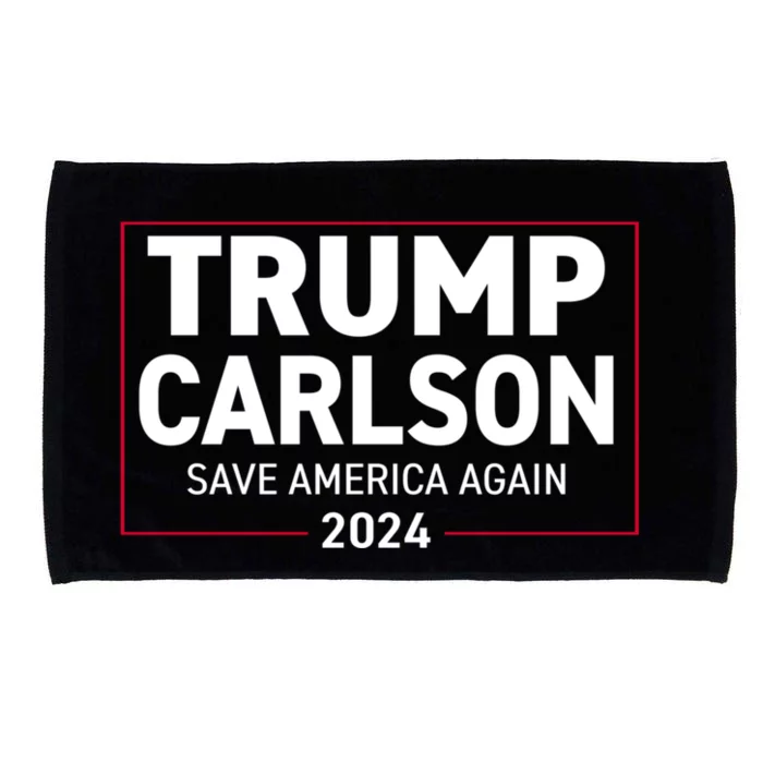 Trump Carlson 2024 President Election Pro America US Flag Microfiber Hand Towel