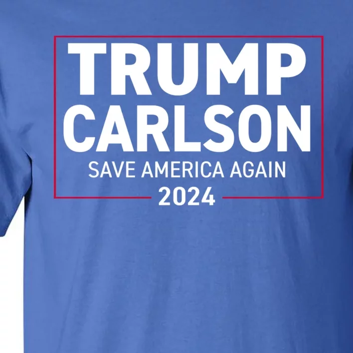 Trump Carlson 2024 President Election Pro America US Flag Tall T-Shirt