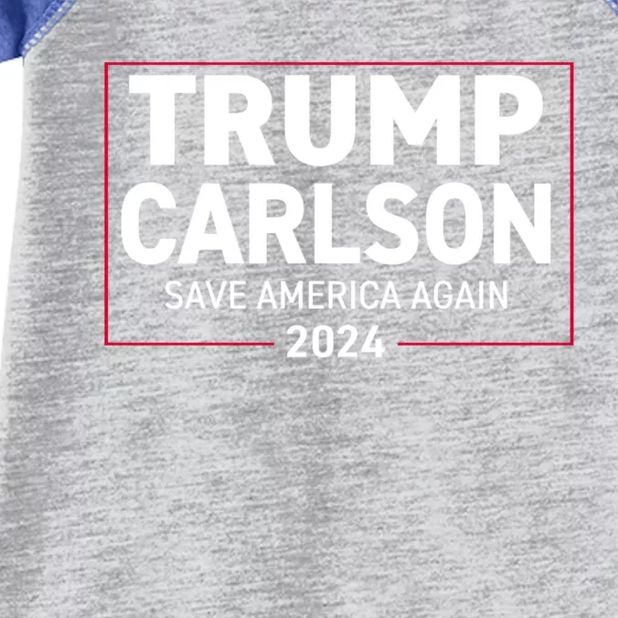 Trump Carlson 2024 President Election Pro America US Flag Infant Baby Jersey Bodysuit