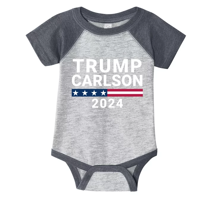 Trump Carlson 2024 President Election Pro America Us Flag Trumpcarlson Campaign Infant Baby Jersey Bodysuit