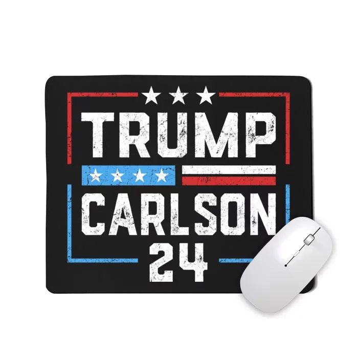 Trump Carlson 2024 President Election Pro America US Flag Mousepad