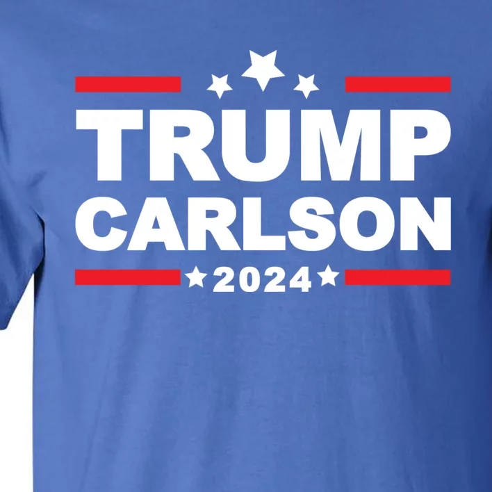 Trump Carlson 2024 President Election Pro America US Flag Tall T-Shirt