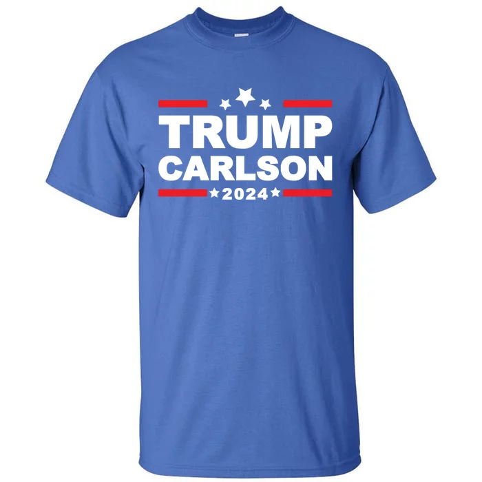 Trump Carlson 2024 President Election Pro America US Flag Tall T-Shirt