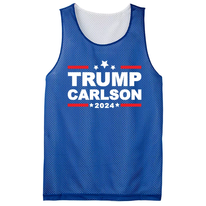 Trump Carlson 2024 President Election Pro America US Flag Mesh Reversible Basketball Jersey Tank