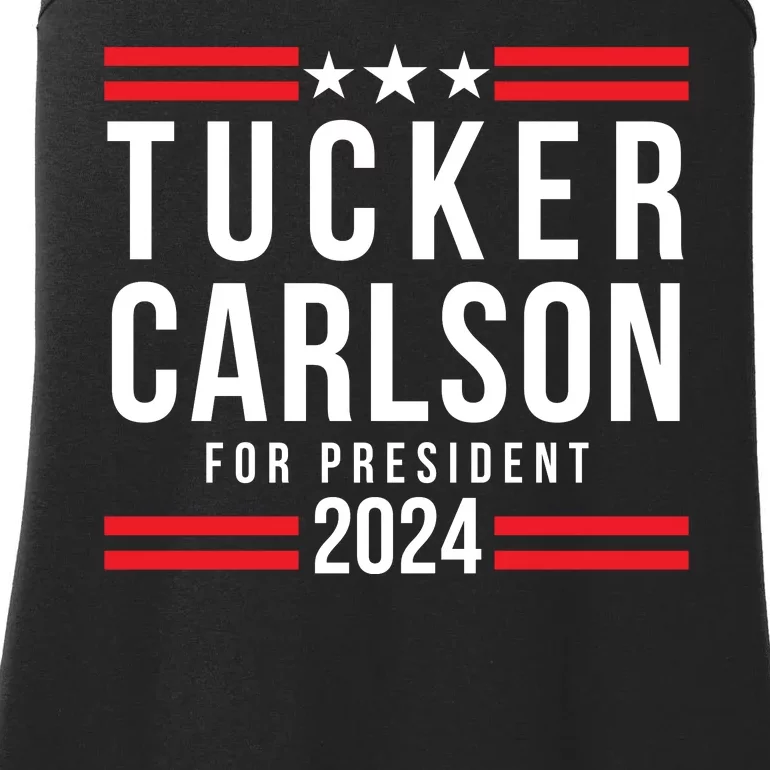 Tucker Carlson 2024 President Elect Tucker Carlson 24 Ladies Essential Tank