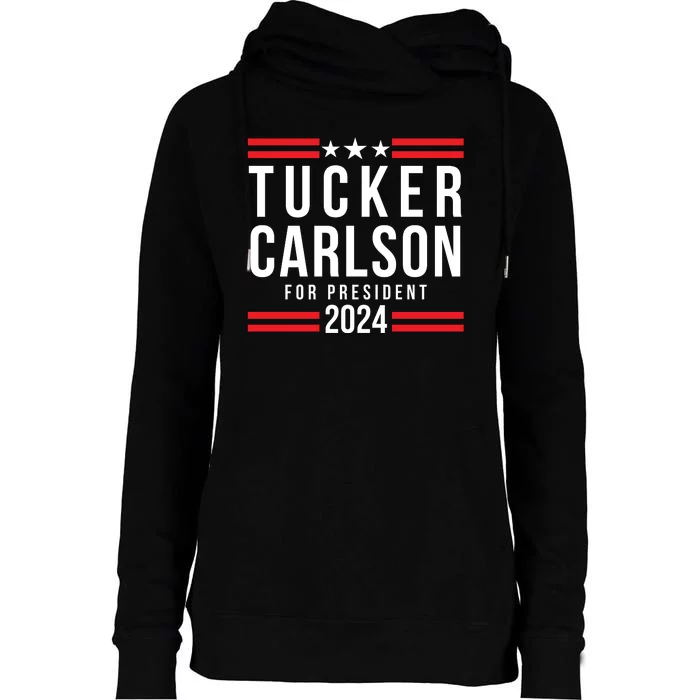 Tucker Carlson 2024 President Elect Tucker Carlson 24 Womens Funnel Neck Pullover Hood