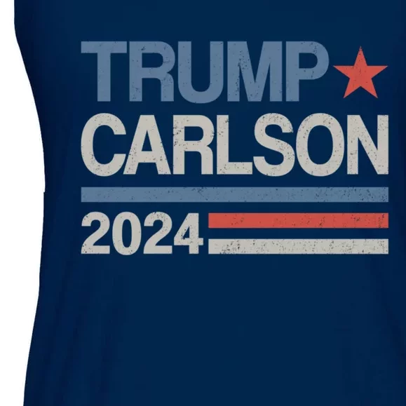 Trump Carlson 2024 Pro America Ladies Essential Flowy Tank