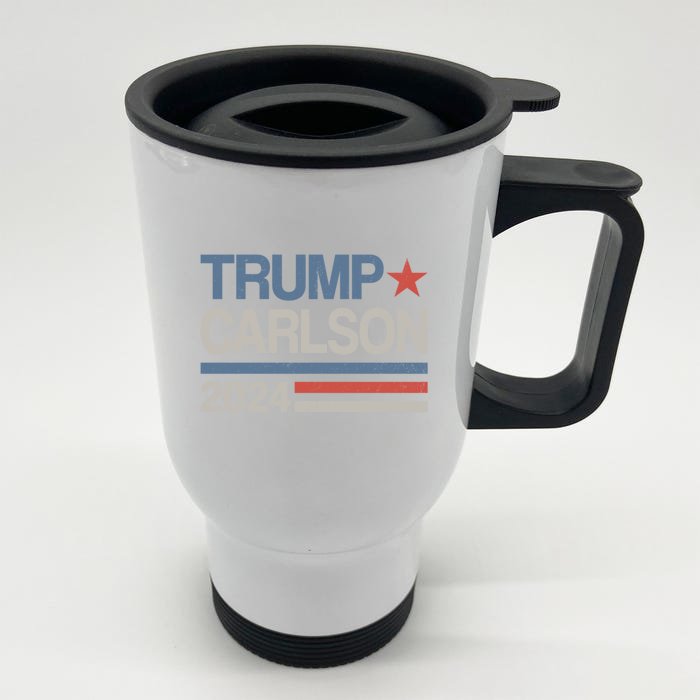 Trump Carlson 2024 Pro America Front & Back Stainless Steel Travel Mug