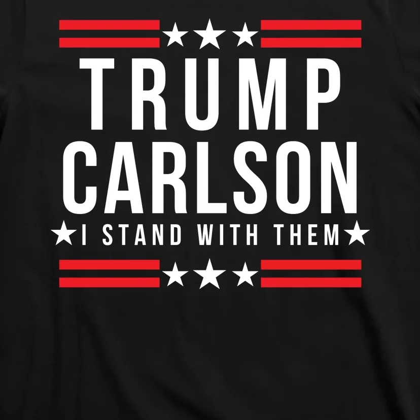 Trump Carlson 2024 President Election Pro America Trumpcarlson Campaign Us Flag T-Shirt