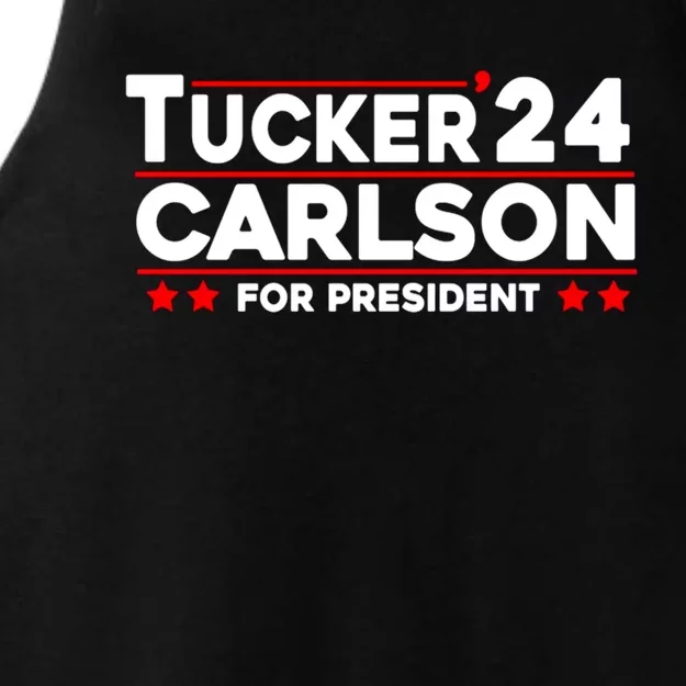 Tucker Carlson 2024 For President Ladies Tri-Blend Wicking Tank