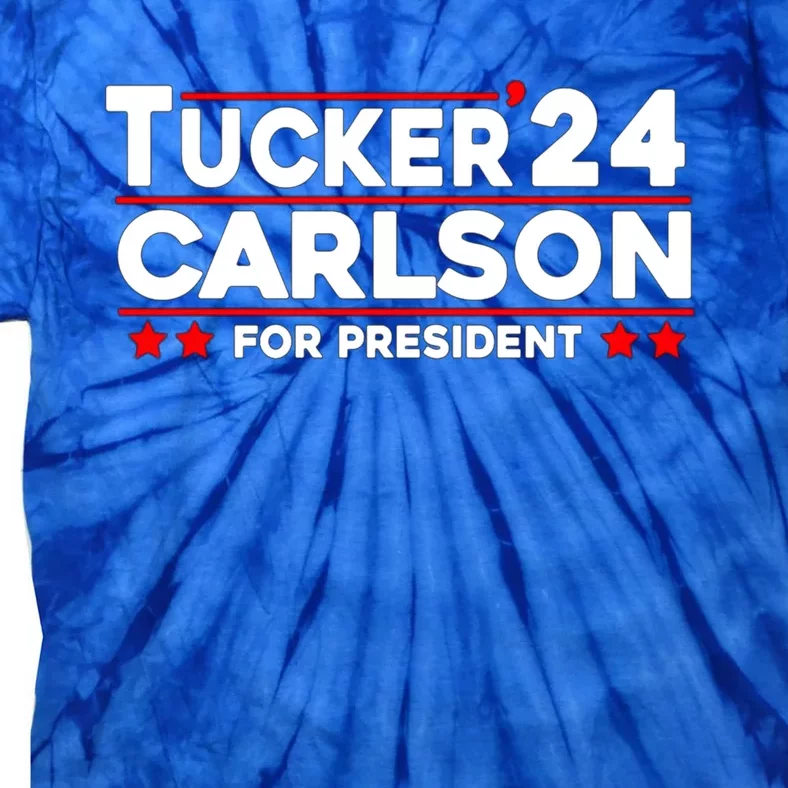 Tucker Carlson 2024 For President Tie-Dye T-Shirt