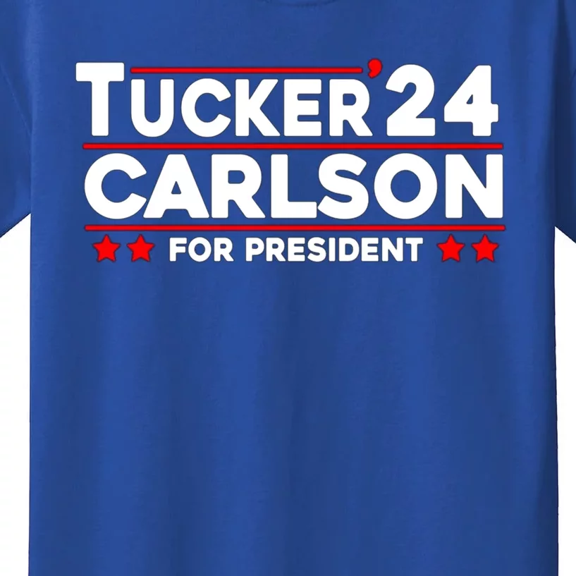 Tucker Carlson 2024 For President Kids T-Shirt