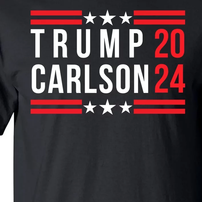 Trump Carlson 2024 Us Flag Pro America President Election Trumpcarlson Campaign Tall T-Shirt