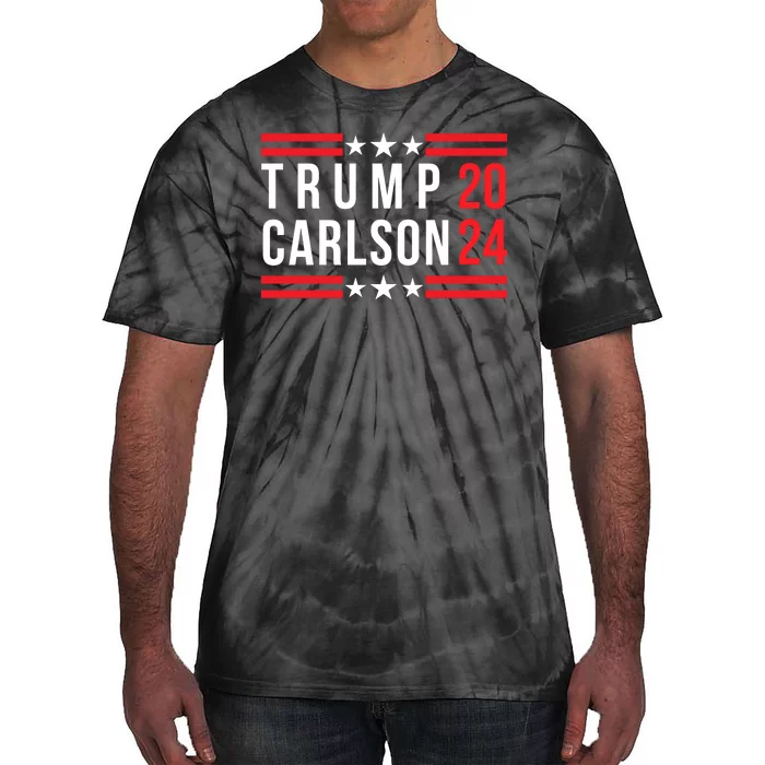 Trump Carlson 2024 Us Flag Pro America President Election Trumpcarlson Campaign Tie-Dye T-Shirt