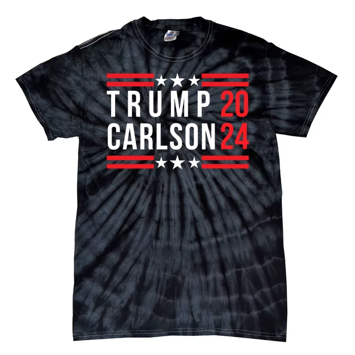 Trump Carlson 2024 Us Flag Pro America President Election Trumpcarlson Campaign Tie-Dye T-Shirt