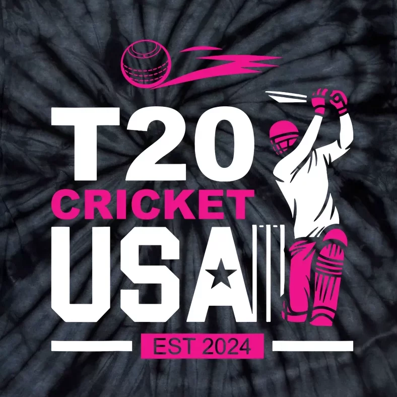 T20 Cricket 2024 Usa Cricket Fans Tie-Dye T-Shirt