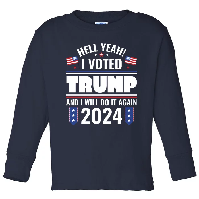 Trump Campaign 2024 Toddler Long Sleeve Shirt