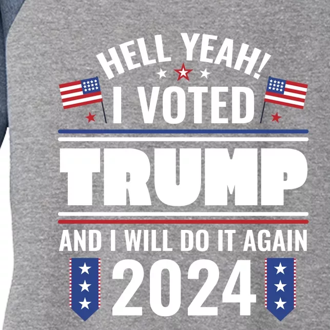 Trump Campaign 2024 Women's Tri-Blend 3/4-Sleeve Raglan Shirt