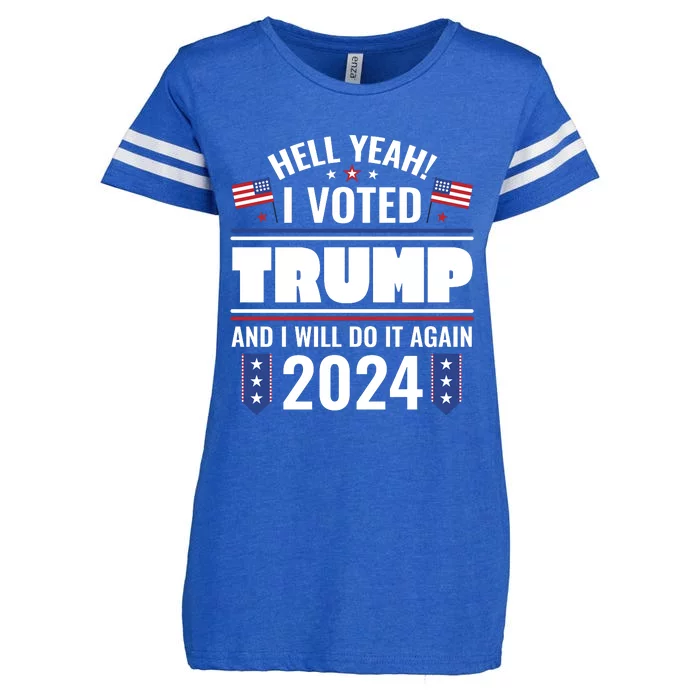 Trump Campaign 2024 Enza Ladies Jersey Football T-Shirt