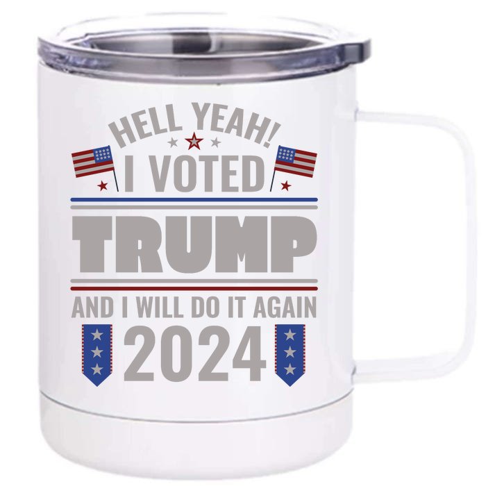 Trump Campaign 2024 Front & Back 12oz Stainless Steel Tumbler Cup