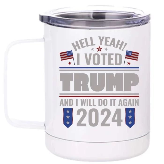 Trump Campaign 2024 Front & Back 12oz Stainless Steel Tumbler Cup